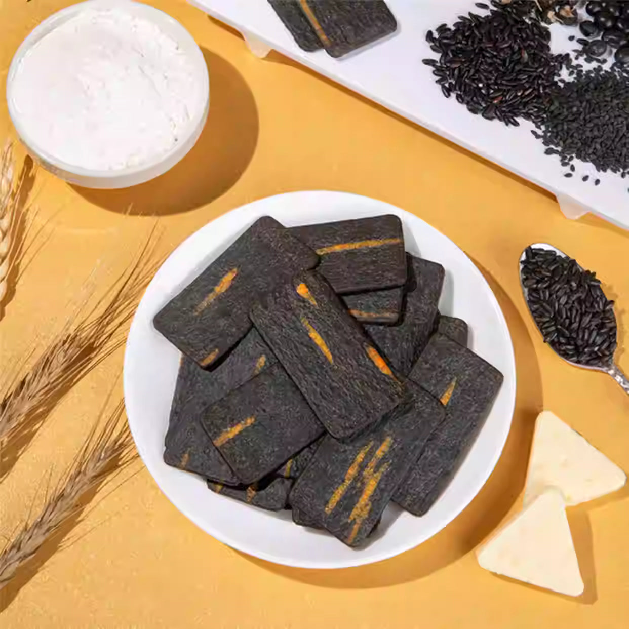 山姆热销|黑金芝士薄脆饼干|八臻黑谷物酥脆|单包15g